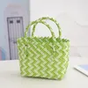 Shopping Bags Woven Mini Handbags Women's Luxury Tote Plastic Beach Small Bag Designer Female Casual Storage Basket Summer Purse