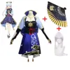 Game Anime Genshin Impact Princess Kamisato Ayaka Cosplay Costume Halloween Women's Funny Comic Show Adult Costume Q0821235R