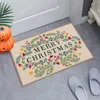 カーペットクリスマスドアマット面白いラグウェイスリップマットテーマキッチンの入り口の装飾と歓迎のゴムのためのラバー