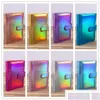 Notepads Wholesale A6 Holographic Notebook Binder Notepads Pu Leather Refillable 6 Ring Binders For Filler Paper With Magnetic Buckle Dhwee