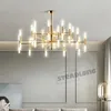 Pendant Lamps Geometric Ceiling Chandeliers Modern Atmospheric Blooming LED Lamp Living Dining Room Bedroom Hanging Light Fixtures