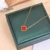 Van Clover Necklace Cleef Four Leaf Clover Neckalces 18K Gold Plated van Necklaces Luxury Designer Necklace Flowers Fourleaf Clover Fashional Pendant Necklace Wed