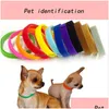 Dog Collars Leashes 12 Pcs/Set Puppy Born Pets Identify Adjustable Nylon Small Pet Kitten Necklace Id Drop Delivery Home Garden Sup Dhz4G