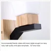 Wall Lamp Nordic LED Modern Wooden Wrought Iron Glass Aisle Bedroom Lights Fixture Sconce E27 Bulb Log Indoor Lighting