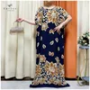 Ethnische Kleidung African Dashiki Blumendruck Lose Baumwolle Caftan Dame Sommer Maxi Casual Kleider Vestidos Stil Kurzarm 2 Stück