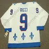 Aubry Quebec Nordiques Vintage Jerseys 3 J.C. Tremblay Rejean Houle 8 Marc Tardif Robbie Ftorek Ricci Real Cloutier Guy Lafleur Owen Nolan Parizeau Bouchard