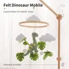 Feel Dinosaur Bell Bell Hanging Toy 0-12 miesiąc urodzony drewniany mobilny muzyka grzechotka zabawka do łóżeczka Uchwyt Akcesoria niemowlęcia 240118