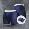 AOELEMENT 3pcs heren Mesh Ademend Ondergoed Boxer Sport Anti Wrijving Ijs Zijde Lange Slipje Boxershorts Mannen Heren 240127