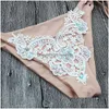 Bikinis Set Ladies Sequin Rhinestone Crystal Bikini Mayo Üçgen Kadın Düşük Bel Bantlı Mayo1 Damla Teslimat OTEJ7