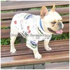 Abbigliamento per cani Felpa con cappuccio per cani stampata bianca Moda Piviere di lusso Camicia calda Cappotto Designer Camicetta sottile Schnauzer Secchiello francese Consegna di goccia Dh7Ry