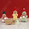 Water Bottles 10PCS Christmas Gingerbread Man Shape Plastic Drink Cup Candy Jars Juice Decorations Bottle