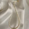 ネックレスBaroqueonly AAAA NATURAL FRESPRIECTER 23MM Rice Pearl Necklace 38cm/45cm 925 Sterling Silver Peantant Jewelry for Women NZF