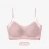 Bras Zomer Ultradunne Schoonheid Terug Vrouwen Push Up Zonder Sporen Gesmokte Tops Sexy Sport Ondergoed Lenceria Para Damas mujer