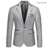 Chaqueta Formal de oficina para Hombre, trajes de chaqueta, traje de vestir de boda de moda sólida, abrigo informal de gran tamaño para Hombre 240124