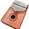 クリエイティブ17キーKALIMBA THUMB PIANO高品質のウッドマホガニーボディ楽器の楽器チューンハンマー
