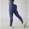 Cor sólida com nervuras calças de yoga mulheres bolsos crossover cintura alta leggings de fitness sexy butt lift treino correndo collants 240131