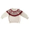 Clothing Sets 8207 Baby Clothes 2024 Autumn And Winter Girl's Christmas Fashion Knitted Sweater Or Pant 0-4Year Kid's