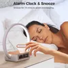 Night Lights 3 In 1 Wireless Rechargeable Touch Bedside Lamp With Alarm Clock Cell Phone Can Be Charged For Bedroom