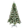 Christmas Decorations Artificial ChristmasTree 180cm/ 150cm/ 120cm Snowy Xmas Tree With Pinecones And Red Berries White Branch Tops