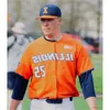 Illinois Custom Fighting NCAA Illini Baseball Jersey Branden Comia Ryan Hampe 17 Justin Janas 18 Kellen Sarver High