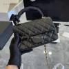 Sac de designer Sac fourre-tout Poignée en peau d'agneau avec ruban Classique matelassé Vérifiez la chaîne en métal Totes Épaule Bandoulière Designer Sacs à main de luxe pour dames