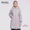 Trench da donna MIEGOFCE 2024 Cappotto da donna Giacca antivento trapuntato con cappuccio Maniche polsini in maglia Grande Parka Design elegante C21149