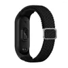 Watch Pasme Regulowany pasek nylonowy dla Xiaomi Mi Band 7 6 5 Elastyczna tkanina zamienna bransoletka 4 Wygoda