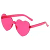 Sunglasses Transparent Jelly Color Love Men's and Women's Peach Heart Heartshaped Conjoined