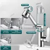 Rubinetti per lavandino del bagno Rubinetto da cucina girevole a 1080 ° e miscelatore per lavabo aeratore antispruzzo acqua fredda