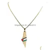 Colliers à pendentif en acier inoxydable, goutte de colle, collier de carte du drapeau palestinien.Livraison Dhxpy Bijoux Pendentifs Otn7Q