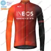 Hiver INEOS Grenadier équipe cyclisme Maillot ensemble thermique polaire vêtements à manches longues route pantalon bavoir vélo costume VTT Maillot 240202