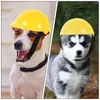 Vêtements pour chiens Chapeau pour animaux de compagnie Sécurité drôle Petit chat Nouveauté en plastique pour casques de moto en plein air