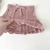 Shorts Ins Toddler Baby Autumn Winter Tutu Skirts Soft Warm Girls Solid Knitting Ruffle Bloomers 1 2 3 4 Years Kids Pp