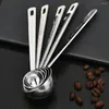 Coffee Scoops Stainless Steel Scoop Tablespoon Measuring Spoon Long Handle For Kitchen Cafe Making