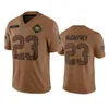 San Francisco''49ers''men 97 Nick Bosa 85 George Kittle 19 Deebo Samuel 11 Brandon Aiyuk Women Młodzież Custom Brown 2023 Salute to Service Limited Jersey