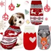 Abbigliamento per cani Natale Renna Foglia d'acero Fiocco di neve Vacanza Abiti per animali Dolcevita Maglione lavorato a maglia Cani Gatti Abbigliamento caldo invernale