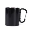 Mugs 200ml Outdoor Camping Travel Stainless Steel Cup Carabiner Hook Handle Picnic Water Mug Hike Portable Cups