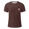 T-shirts pour hommes Été Mâle Plage T-shirt Blouses Petit Arbre Imprimer Chemise Vêtements Blouse À Manches Courtes O Cou Hauts T-shirts Graphiques Classiques