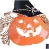 Pins, Broches Pins Broches Abóbora Halloween Cartoon Esmalte Broche Pin Collar Badge Jóias Presente Uni Drop Delivery Jóias Dhhyn