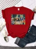 Damen-T-Shirts, kurzärmeliges Hemd, The Golden Girls Dinner, Druck, Damen-T-Shirts, Harajuku-Vintage-Frauen-T-Shirt, O-Ausschnitt, Hip Hop
