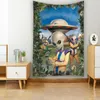 Wandteppiche Alien Cartoon Tapisserie Bohemiakawaii Zubehör Zimmer Schlafzimmer Dekor Ästhetische Wand Anhänger Tapiz De Pared