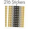 Party Decoration 216pcs 50th 60th Anniversary Stickers Cheers To 50 60 Years Old Birthday Labels Shiny Foil DIY Gift Packaging Decorations