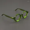 Güneş gözlüğü çerçeveleri retro yuvarlak asetat optik gözlükler çerçeveler kadınlar el yapımı vintage miyopi reçeteli gözlük tasarımcısı gözlük