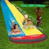 Slip en glijbaan opblaasbare waterglijbanen gazon speelgoed 480160cm heavy duty zomer met sproeier voor kinderen volwassenen 240202