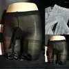 Underpants 120D Stocking Sexy Man Gay Sheer Vestuário Exótico Transparente Meia-calça Homens Pensi Bainha Cueca Sissy Porno Lingerie