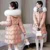 Women's Trench Coats 2024 Winter Jacket Parkas Women Coat Fur Collar Hooded Overcoat Female Thick Warm Cotton Padded Puffer Parka Outwear
