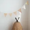 Скандинавские хлопковые вымпелы, украшения, ретро, треугольная ткань, настенный баннер, гирлянда на день рождения, свадьбу, вечеринку для декора детской комнаты 240124