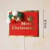 Cake Tools Merry Christmas 2024 Blessing Insert Red Green Gold Retriever Ball Santa Claus Acrylic Happy Year Decorating Supplies