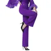 Stage Wear 2024 Dance Pants Straight Ballroom Dancing Women's Trousers Latin High Waist K125