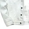 Herenmode Spijkerjasje Herenkleding Spijkerjasje Wit Zwart Informeel Outdoor Street Wear Revers denim heren effen jasje 240124